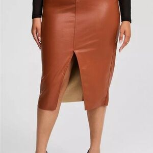 Torrid Midi Faux Leather Skirt